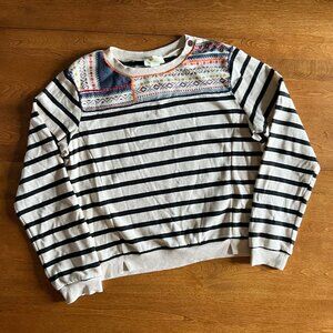Maeve striped sweatshirt top M NWOT